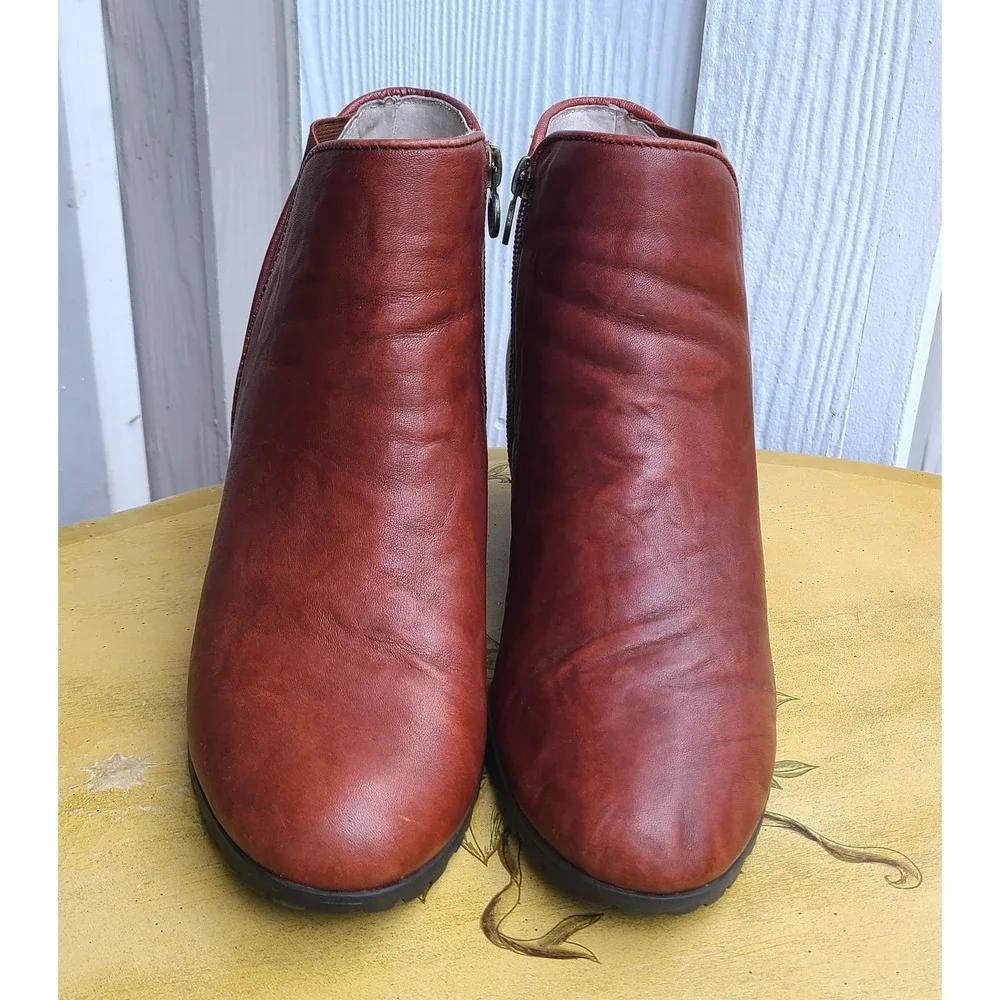 Jambu US‎ 9 Brown Artsy Leather Ankle Boots Cottagecore Fairy Fae Whimsical - Picture 5 of 9